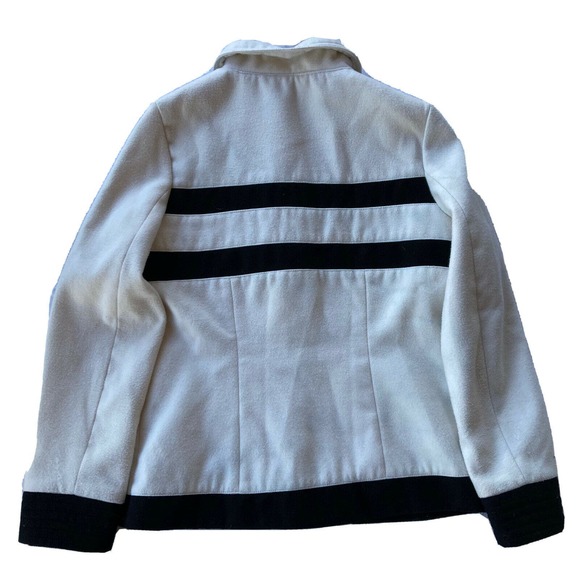 Nico La Coat Sz 8 Black Cream White Stripe Blazer Vintage Buttons 90s Y2K Womens - Picture 5 of 8